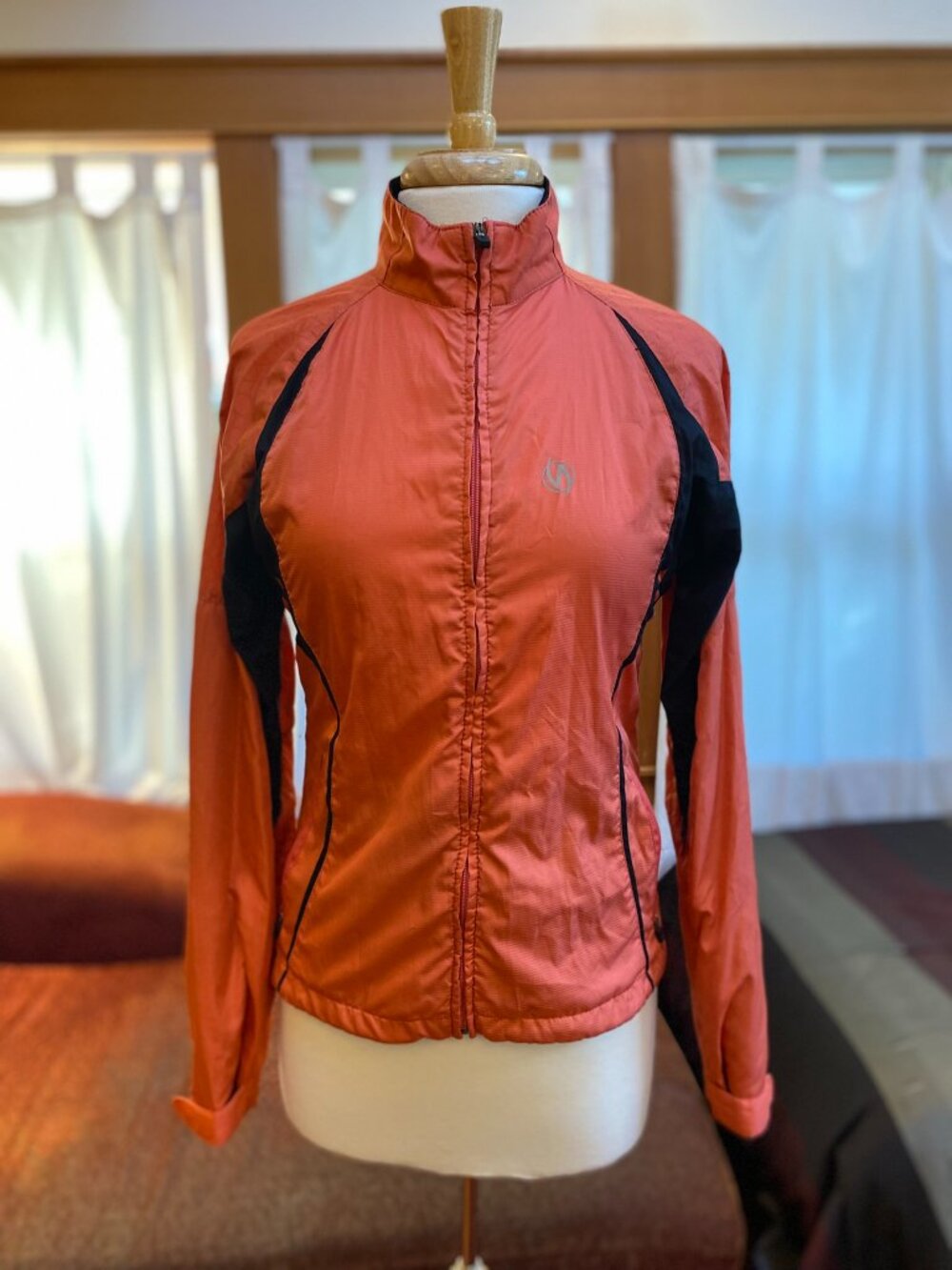 Illuminite lightweight coral and black high visibility jacket, size S